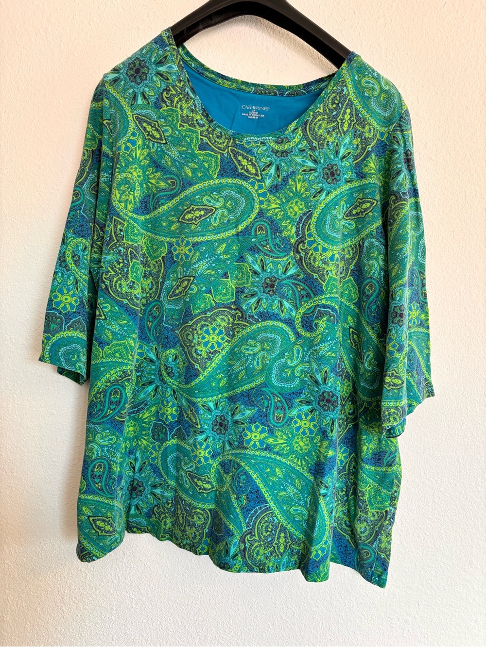 Catherines Paisley Floral Tunic Top | 2X 22/24W